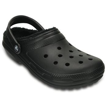 Crocs Classic Lined Clog Cierne - Damske Dreváky